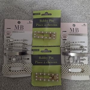 MB Hair Accessory Set with Pearl and Rhinestone Details